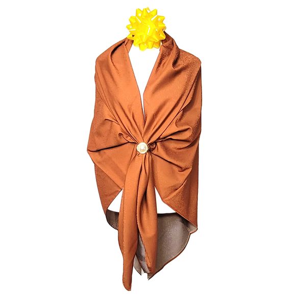 NWT Double Sided Silk Scarf 53"x53" Large Square Shawl Wrap SJJL 3229 - Picture 2 of 8